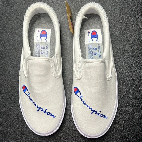 Champion White Slip-On Shoes Keds Champion Round Toe Daisy Eyelet Slip-On - Free Shipping  main image 3
